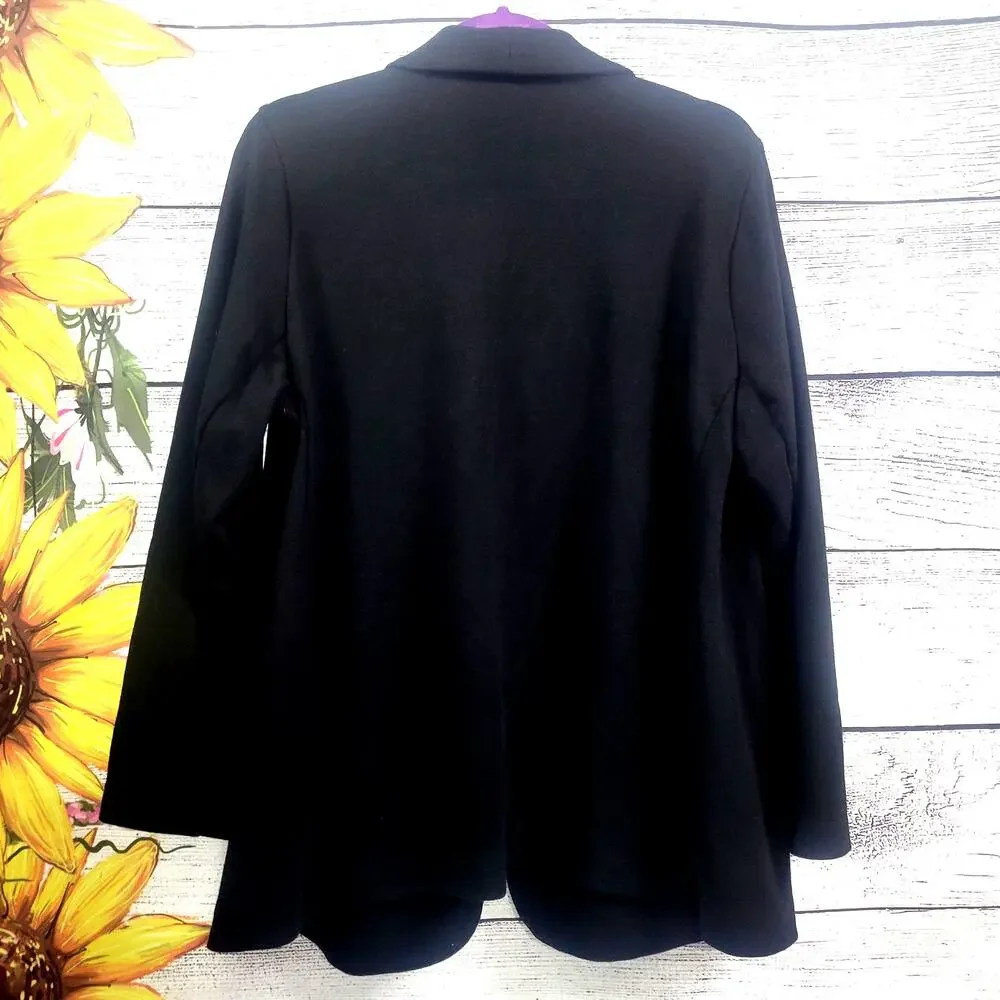 Susan Graver QVC Knit Blazer‎ Black Size 1XP
